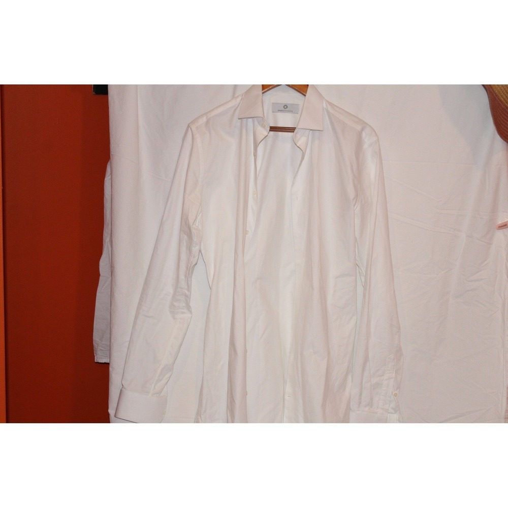 Knot Standard White Button Down Dress Shirt Mens Long Sleeve
